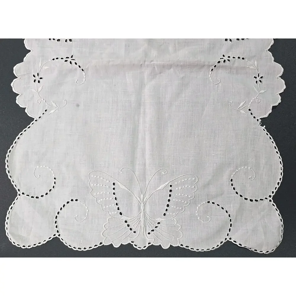 Vintage 1940'S Hand Embroidered Lot os 2 42